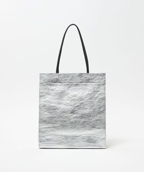 UNITED ARROWS(ユナイテッドアローズ)の「ペーパー ロゴ トートバッグ M(トートバッグ・レディース・シルバー/ブラック・FREE)」の4枚目の写真