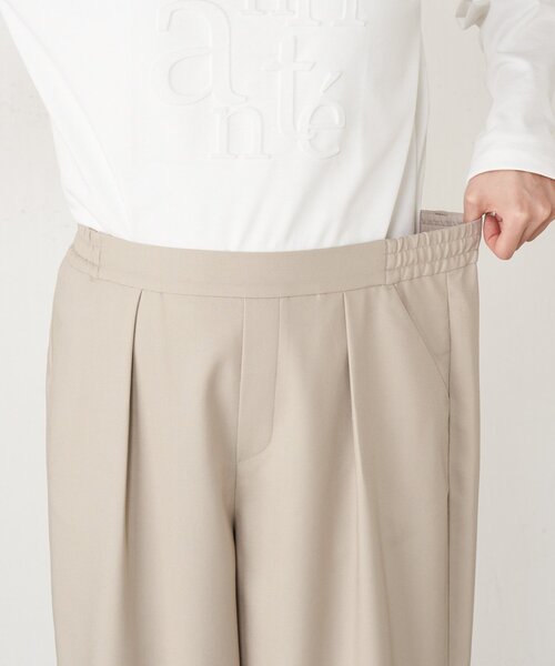 Jena espace merveilleux（ジェナ　エスパスメルヴェイユ）の「【美脚見え◎】ワンタックワイドパンツ（その他パンツ・レディース・アイボリー/ブラック/ベージュ・FREE）」の15枚目の写真