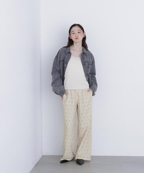 N.（N. Natural Beauty Basic）（エヌエヌナチュラルビューティーベーシック）の「フラワープリント SETUP パンツ（その他パンツ・レディース・イエロー系その他/ブラック系その他・ﾌﾘ-）」の11枚目の写真