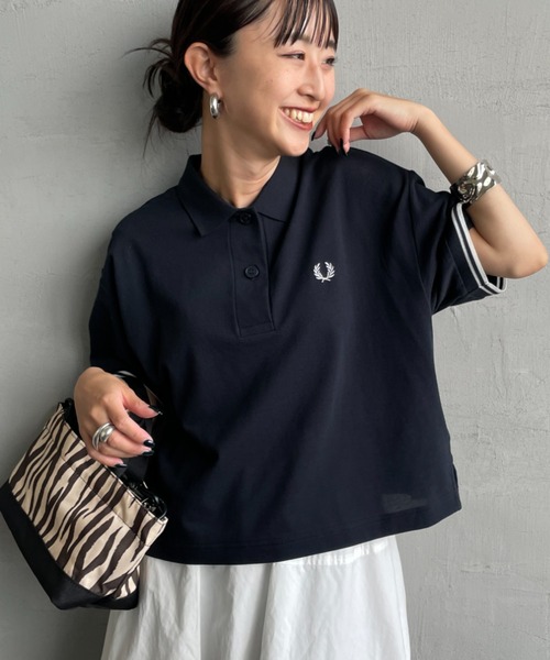 FRED PERRY ワンポイントロゴ刺繍　ポロシャツ FRED PERRY/フレッドペリー] ワンポイントロゴ刺繍 シアー ポロシャツ