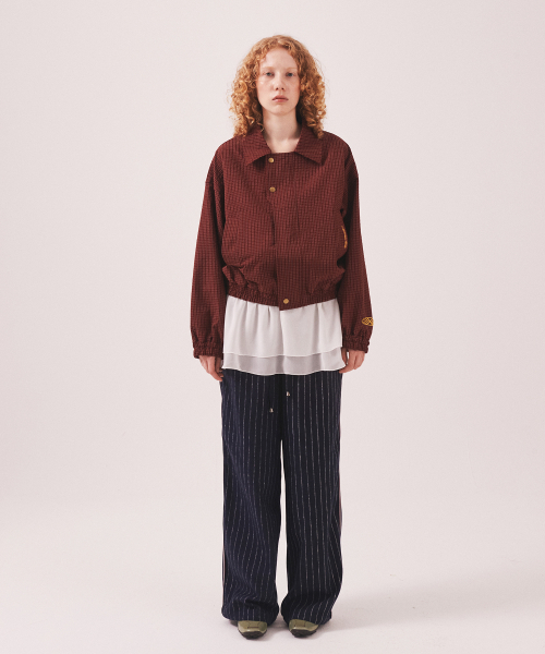 MENASOO(ミナス)の「MNS Pinstripe Wide Brushed Pants_Navy(その他パンツ・レディース・ネイビー・F)」の4枚目の写真