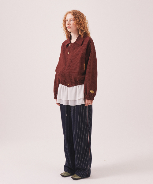 MENASOO(ミナス)の「MNS Pinstripe Wide Brushed Pants_Navy(その他パンツ・レディース・ネイビー・F)」の5枚目の写真