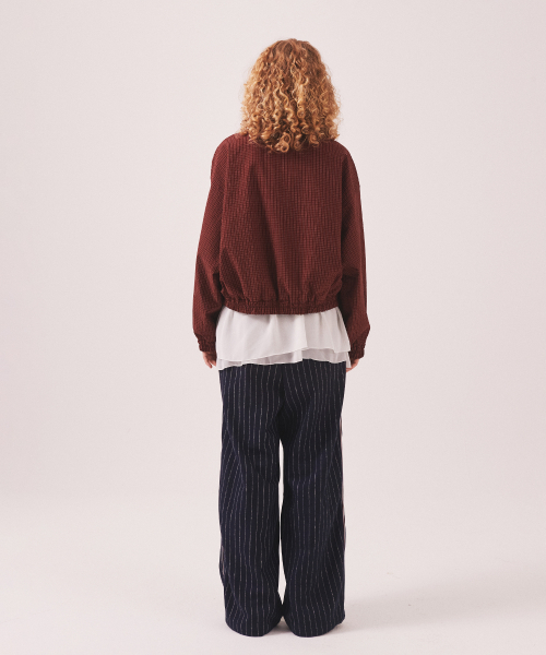 MENASOO(ミナス)の「MNS Pinstripe Wide Brushed Pants_Navy(その他パンツ・レディース・ネイビー・F)」の6枚目の写真