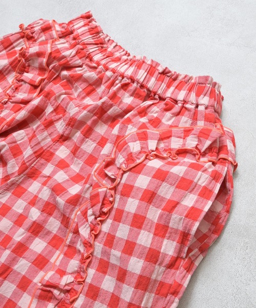 MARKEY'S（マーキーズ）の「ギンガムラウンドフリルロングパンツ/おとな（その他パンツ・レディース・ブルー/レッド/オレンジ/ブラック・170cm/160cm）」の15枚目の写真
