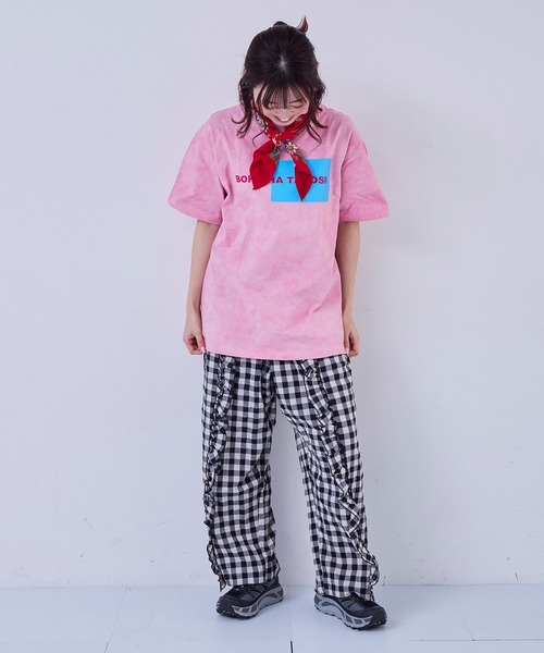 MARKEY'S（マーキーズ）の「ギンガムラウンドフリルロングパンツ/おとな（その他パンツ・レディース・ブルー/レッド/オレンジ/ブラック・170cm/160cm）」の12枚目の写真