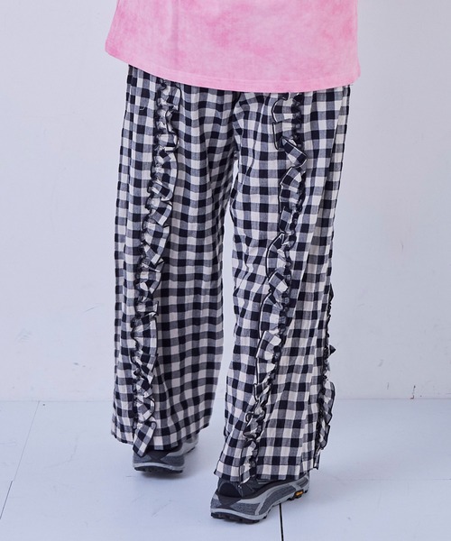 MARKEY'S（マーキーズ）の「ギンガムラウンドフリルロングパンツ/おとな（その他パンツ・レディース・ブルー/レッド/オレンジ/ブラック・170cm/160cm）」の14枚目の写真