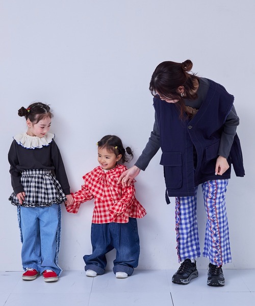 MARKEY'S（マーキーズ）の「ギンガムラウンドフリルロングパンツ/おとな（その他パンツ・レディース・ブルー/レッド/オレンジ/ブラック・170cm/160cm）」の22枚目の写真