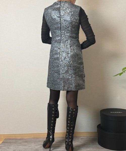 Lana821(ラナハニー)の「スパンコールミニドレス(ドレス・レディース・ブラック・S/M)」の5枚目の写真