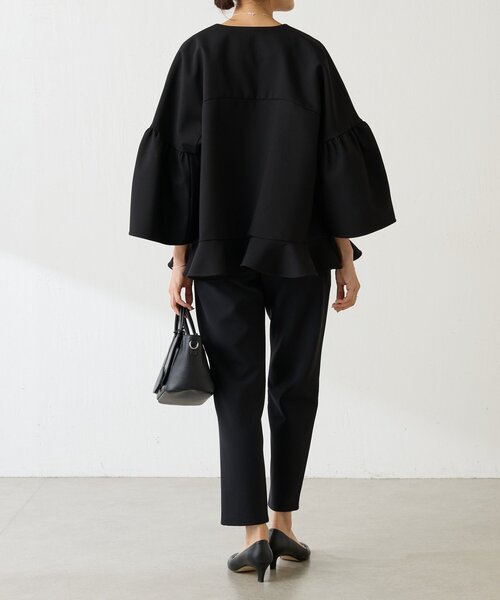 LIVETART（リヴェタート）の「《LIVETART》裾フリルジャケット（その他アウター・レディース・ブラック/ベージュ・FREE）」の8枚目の写真