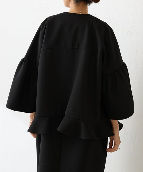 LIVETART（リヴェタート）の「《LIVETART》裾フリルジャケット（その他アウター・レディース・ブラック/ベージュ・FREE）」の13枚目の写真