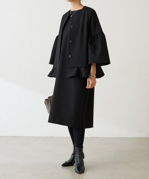 LIVETART（リヴェタート）の「《LIVETART》裾フリルジャケット（その他アウター・レディース・ブラック/ベージュ・FREE）」の15枚目の写真