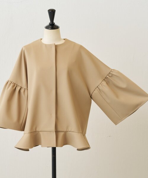 LIVETART（リヴェタート）の「《LIVETART》裾フリルジャケット（その他アウター・レディース・ブラック/ベージュ・FREE）」の21枚目の写真