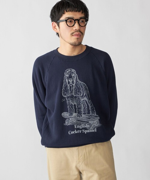 SHIPS(シップス)の「SHIPS: ドッグ プリント スウェット ロングスリーブ(スウェット・メンズ・ナチュラル/ライトグレー/ネイビー・MEDIUM/SMALL/LARGE)」の10枚目の写真