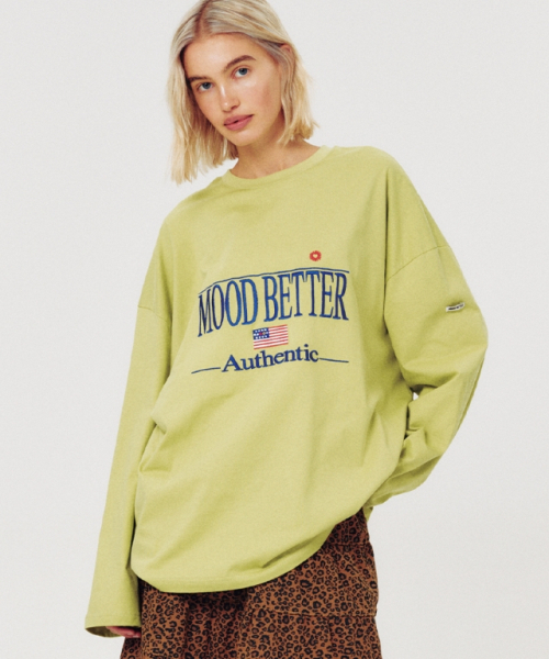 MOODBETTER(ムード ベター)の「AUTHENTIC LONG SLEEVE LIME GREEN(Tシャツ/カットソー・レディース・その他・FREE)」の1枚目の写真