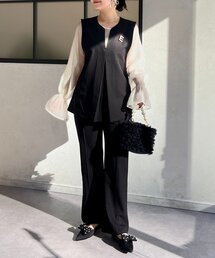 【3点セット】Vネックベストセットアップ