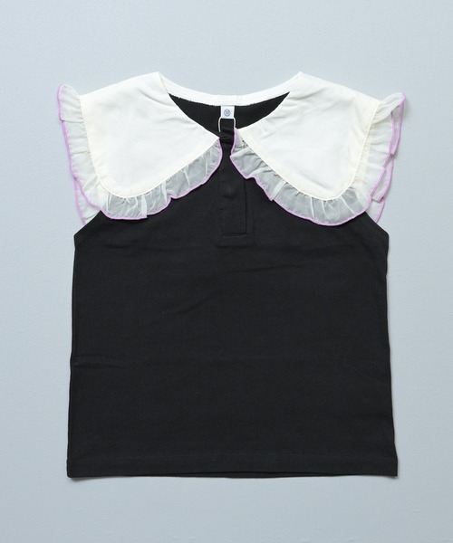 LSP WOW(エルエスピーワオ)の「【LSP WOW!】襟付きノースリーブTee(Tシャツ/カットソー・キッズ・ピンク/パープル/ブラック・100/95/90/130/120/110/80)」の2枚目の写真