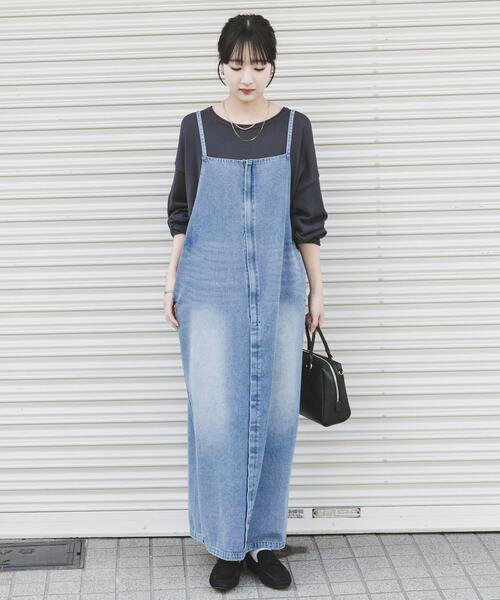 ITEMS URBANRESEARCH(アイテムズ アーバンリサーチ)の「デニムキャミワンピース(ワンピース・レディース・インディゴブルー/ライトインディゴブルー・FREE)」の5枚目の写真