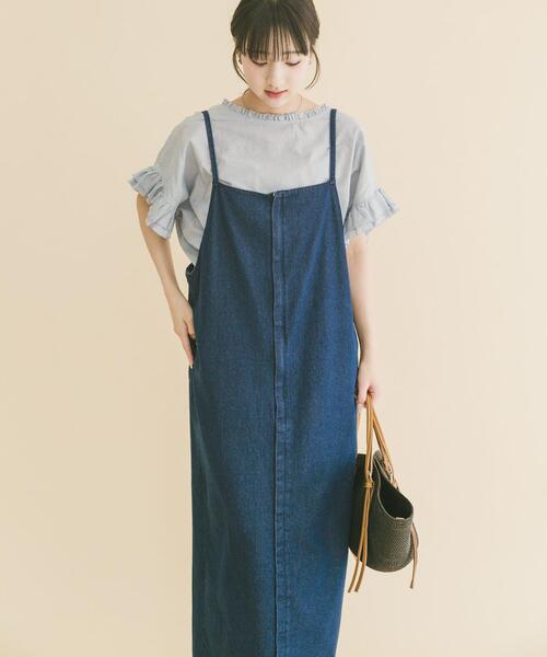 ITEMS URBANRESEARCH(アイテムズ アーバンリサーチ)の「デニムキャミワンピース(ワンピース・レディース・インディゴブルー/ライトインディゴブルー・FREE)」の10枚目の写真