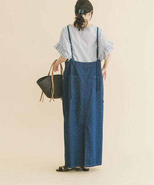 ITEMS URBANRESEARCH(アイテムズ アーバンリサーチ)の「デニムキャミワンピース(ワンピース・レディース・インディゴブルー/ライトインディゴブルー・FREE)」の14枚目の写真