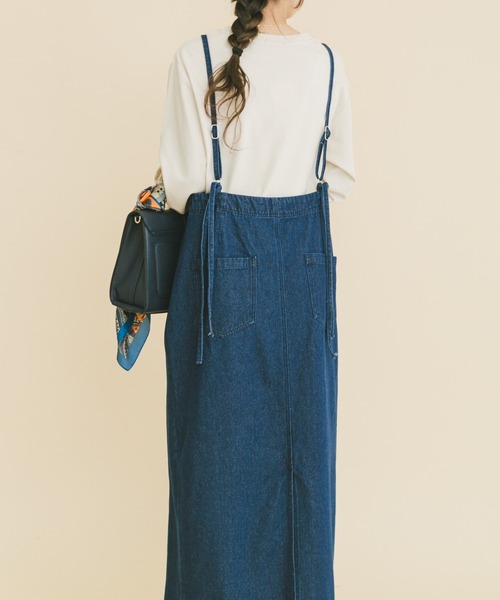 ITEMS URBANRESEARCH(アイテムズ アーバンリサーチ)の「デニムキャミワンピース(ジャンパースカート・レディース・ライトインディゴブルー/インディゴブルー・FREE)」の13枚目の写真