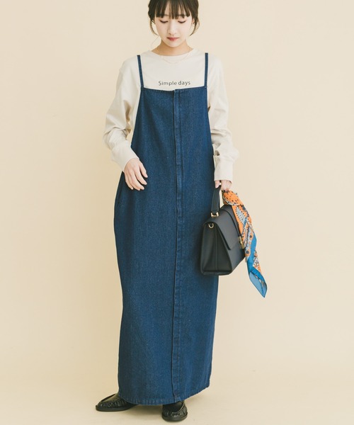 ITEMS URBANRESEARCH(アイテムズ アーバンリサーチ)の「デニムキャミワンピース(ジャンパースカート・レディース・ライトインディゴブルー/インディゴブルー・FREE)」の14枚目の写真