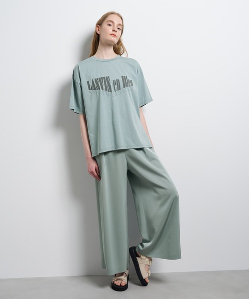 LANVIN en Bleu(ランバンオンブルー)の「“Summer paradise”ロゴプリントTシャツ(Tシャツ/カットソー・レディース・ライトカーキ/チャコールグレー/ベージュ・38)」の10枚目の写真
