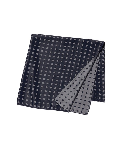 BEAMS PLUS（ビームスプラス）の「Dot Pattern Stole（バンダナ/スカーフ・メンズ・イエロー/ネイビー・ONE SIZE）」の10枚目の写真