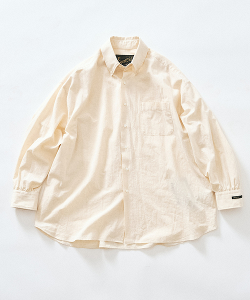 417 EDIFICE（フォーワンセブンエディフィス）の「【MOONLIGHT CLOTHING】 BIG B.D Chambrayシャツ（シャツ/ブラウス・メンズ・アイボリー/ブルー系その他・MEDIUM/LARGE/X-LARGE）」の2枚目の写真