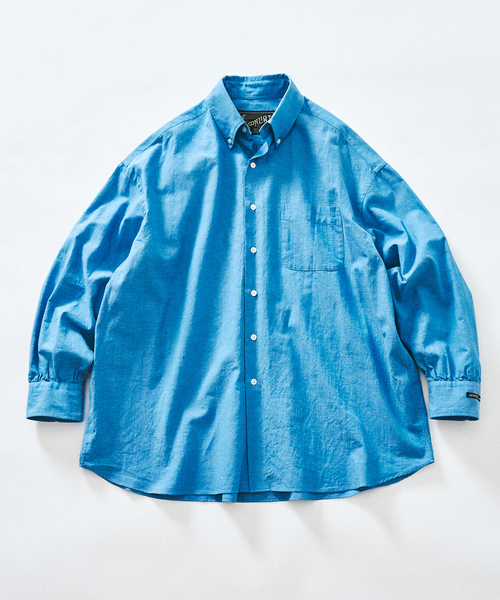 417 EDIFICE（フォーワンセブンエディフィス）の「【MOONLIGHT CLOTHING】 BIG B.D Chambrayシャツ（シャツ/ブラウス・メンズ・アイボリー/ブルー系その他・MEDIUM/LARGE/X-LARGE）」の4枚目の写真