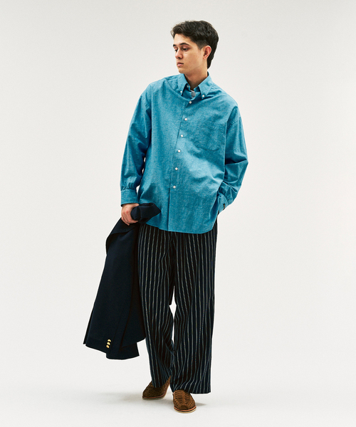 417 EDIFICE（フォーワンセブンエディフィス）の「【MOONLIGHT CLOTHING】 BIG B.D Chambrayシャツ（シャツ/ブラウス・メンズ・アイボリー/ブルー系その他・MEDIUM/LARGE/X-LARGE）」の7枚目の写真