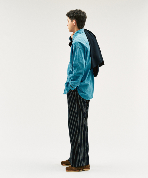417 EDIFICE（フォーワンセブンエディフィス）の「【MOONLIGHT CLOTHING】 BIG B.D Chambrayシャツ（シャツ/ブラウス・メンズ・アイボリー/ブルー系その他・MEDIUM/LARGE/X-LARGE）」の8枚目の写真