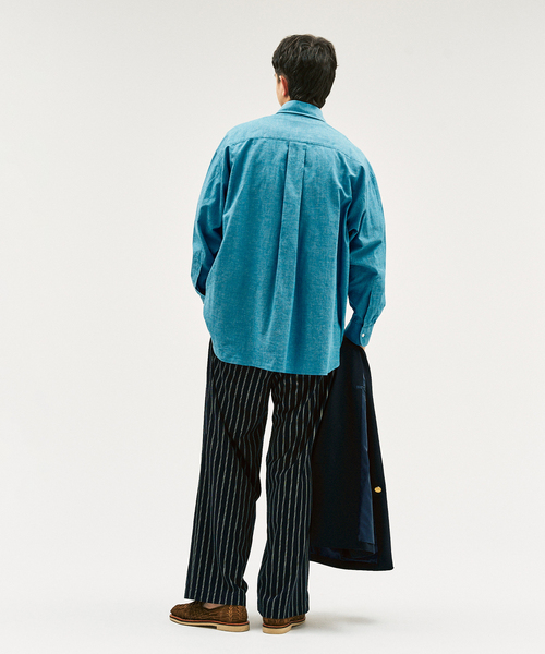 417 EDIFICE（フォーワンセブンエディフィス）の「【MOONLIGHT CLOTHING】 BIG B.D Chambrayシャツ（シャツ/ブラウス・メンズ・アイボリー/ブルー系その他・MEDIUM/LARGE/X-LARGE）」の9枚目の写真