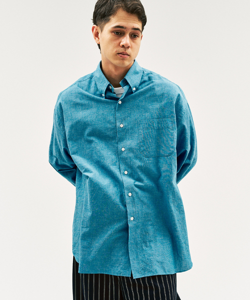 417 EDIFICE（フォーワンセブンエディフィス）の「【MOONLIGHT CLOTHING】 BIG B.D Chambrayシャツ（シャツ/ブラウス・メンズ・アイボリー/ブルー系その他・MEDIUM/LARGE/X-LARGE）」の11枚目の写真