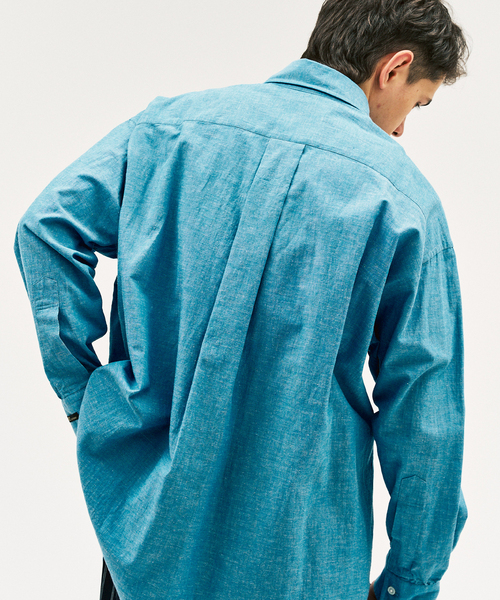417 EDIFICE（フォーワンセブンエディフィス）の「【MOONLIGHT CLOTHING】 BIG B.D Chambrayシャツ（シャツ/ブラウス・メンズ・アイボリー/ブルー系その他・MEDIUM/LARGE/X-LARGE）」の13枚目の写真