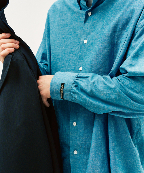 417 EDIFICE（フォーワンセブンエディフィス）の「【MOONLIGHT CLOTHING】 BIG B.D Chambrayシャツ（シャツ/ブラウス・メンズ・アイボリー/ブルー系その他・MEDIUM/LARGE/X-LARGE）」の15枚目の写真