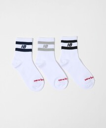 green label relaxing（グリーンレーベルリラクシング）の「＜New Balance＞ラインソックス 3P / キッズ（ソックス/靴下）」
