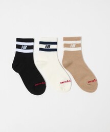 green label relaxing（グリーンレーベルリラクシング）の「＜New Balance＞ラインソックス 3P / キッズ（ソックス/靴下）」