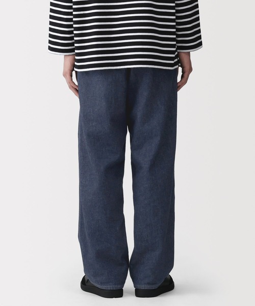 無印良品（ムジルシリョウヒン）の「紳士　木の実から作ったカポック混デニムワイドパンツ（デニムパンツ・メンズ・ブルー/ダークネイビー・S/M/XL）」の8枚目の写真