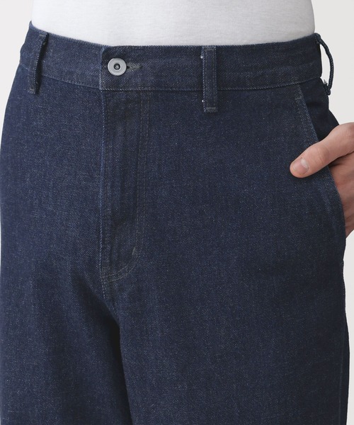 無印良品（ムジルシリョウヒン）の「紳士　木の実から作ったカポック混デニムワイドパンツ（デニムパンツ・メンズ・ブルー/ダークネイビー・S/M/XL）」の7枚目の写真