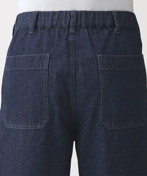 無印良品（ムジルシリョウヒン）の「紳士　木の実から作ったカポック混デニムワイドパンツ（デニムパンツ・メンズ・ブルー/ダークネイビー・S/M/XL）」の6枚目の写真