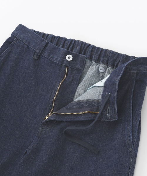 無印良品（ムジルシリョウヒン）の「紳士　木の実から作ったカポック混デニムワイドパンツ（デニムパンツ・メンズ・ブルー/ダークネイビー・S/M/XL）」の5枚目の写真