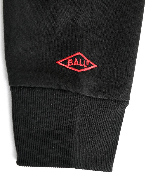 BALL(ボール)の「『BALL/ボール』裏毛ワッペン付き長袖パーカー(パーカー・レディース・モカ/オートミール/グレー/ブラック・L/LL/M)」の21枚目の写真
