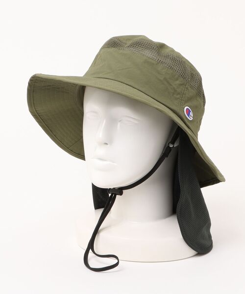 Champion（チャンピオン）の「Champion/チャンピオン　サンシールドアドベンチャーハット（ハット・メンズ・ブラック/カーキ/ライトベージュ/ネイビー・ONE SIZE）」の3枚目の写真