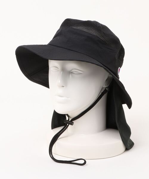 Champion（チャンピオン）の「Champion/チャンピオン　サンシールドアドベンチャーハット（ハット・メンズ・ブラック/カーキ/ライトベージュ/ネイビー・ONE SIZE）」の2枚目の写真