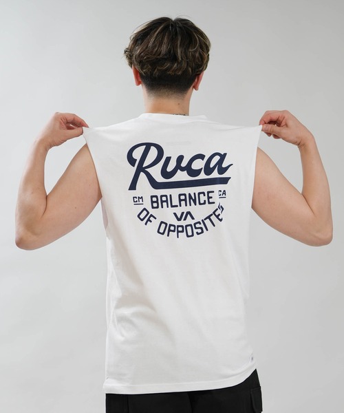 RVCA(ルーカ)の「RVCA/ルーカ メンズ タンクトップ SCRIPT SEALED TT BG041353(タンクトップ・メンズ・ホワイト/ブラック・M/L/S)」の4枚目の写真