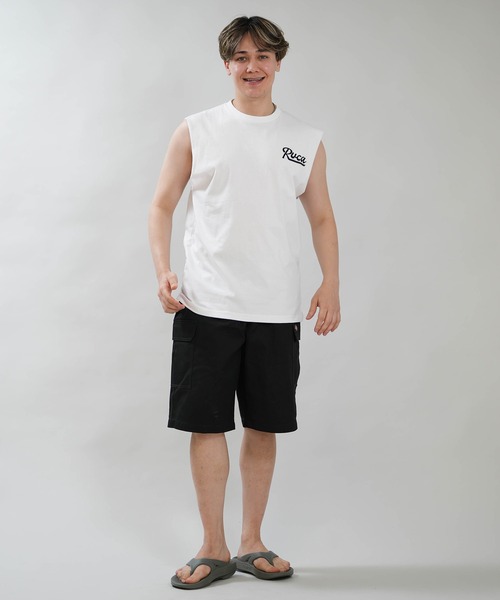 RVCA(ルーカ)の「RVCA/ルーカ メンズ タンクトップ SCRIPT SEALED TT BG041353(タンクトップ・メンズ・ホワイト/ブラック・M/L/S)」の5枚目の写真