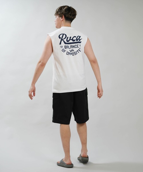 RVCA(ルーカ)の「RVCA/ルーカ メンズ タンクトップ SCRIPT SEALED TT BG041353(タンクトップ・メンズ・ホワイト/ブラック・M/L/S)」の6枚目の写真