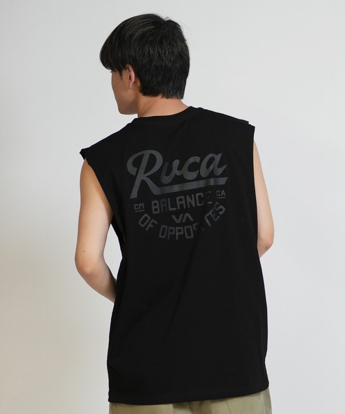 RVCA(ルーカ)の「RVCA/ルーカ メンズ タンクトップ SCRIPT SEALED TT BG041353(タンクトップ・メンズ・ホワイト/ブラック・M/L/S)」の8枚目の写真