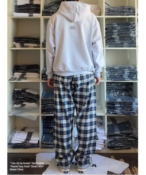MINE(マイン)の「MINE Flannel Easy Pants (BSC26-FCEP)(その他パンツ・メンズ・ネイビー/ブラウン・3/2/1)」の3枚目の写真