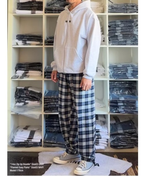 MINE(マイン)の「MINE Flannel Easy Pants (BSC26-FCEP)(その他パンツ・メンズ・ネイビー/ブラウン・3/2/1)」の4枚目の写真